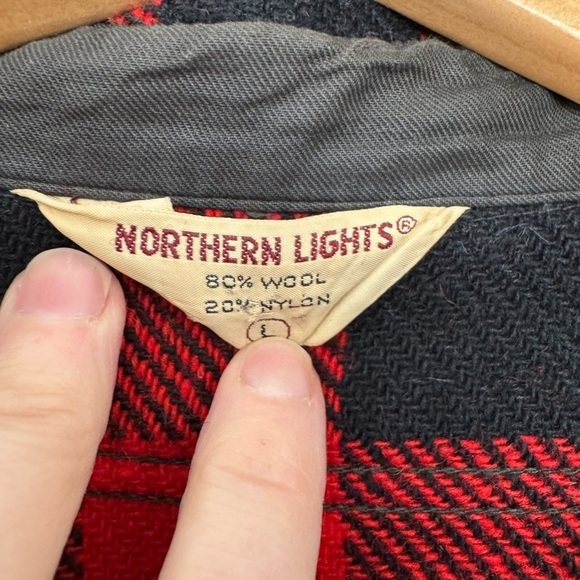 Vintage Northern Lights Wool Blend Button Down Unlined Shirt/Shacket / large - Picture 3 of 13